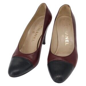 Chanel High Heels Leather Size 36 Bordeaux CC